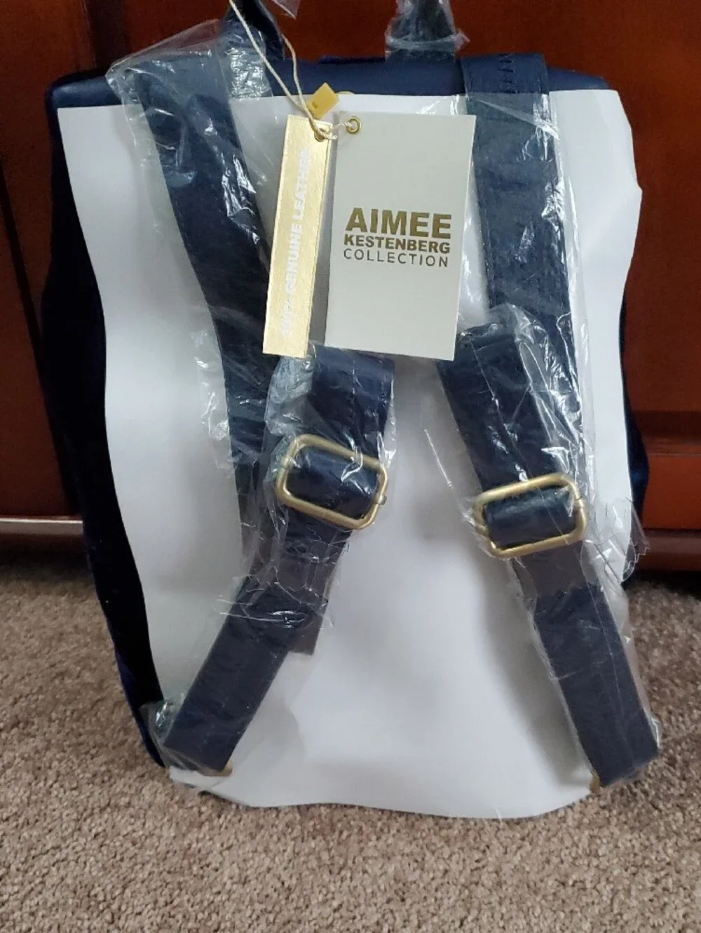 BRAND NEW!!  AIMEE KETSENBERG Women's Velvet Sling Backpack in Deep Navy